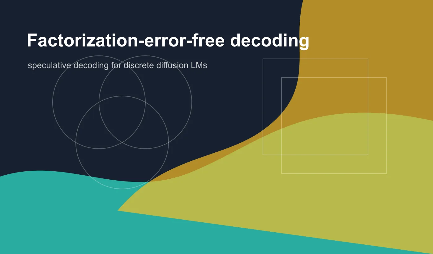 Factorization-Error-Free Decoding for Diffusion LMs