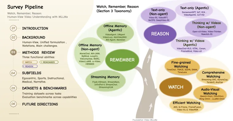 Watch, Remember, Reason: A Human-View Map of Video MLLMs